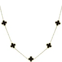 Clover Necklace for Women & Girls | Pendant Neck Chain | Modern Design | Fancy & Stylish Accessories | Aesthetic Jewellery | Diwali, Birthday, Anniversary & Special Occasions Gift | Everyday Wear Jewelry-image-11
