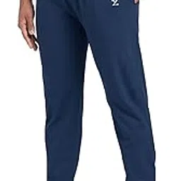 xyxx Athleisure Men's Cotton Modal Joggers | Moisture Absorbent, Comfortable Stretch Loungewear | Tailored Relaxed Fit Solid Ace Joggers with Zipper Pocket image 1