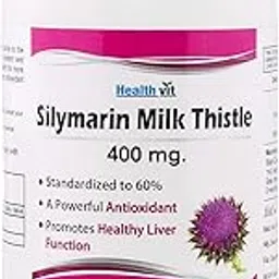 Healthvit Silymarin Milk Thistle 400mg (Standardized To 60%) | A Powerful Antioxidant | Support Liver Health | High Strength | 60 Capsules-picture-25