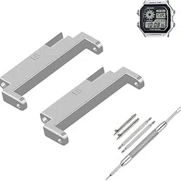 Lineon 18mm to 22mm Adaptor (Connector) Specially Compatible With CASIO Royale ae1200, DW-291H, F-91W, F91W, AE-1400wh, A168WA, SGW-300, W-218H, AE-1000w, A158wa with Tool and Pins-image-95