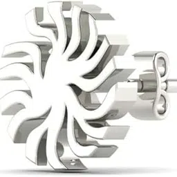 isehra Spirit Earring Single Stud for Men – Boho, Spiritual & Elegant Jewellery | Pure 925 Sterling Silver, Lightweight & Hypoallergenic | Tops for Him | Gift for Brother Father Husband Boyfriend (8mm)-picture-18