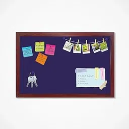 Pin-up Board/Pin-up Board/Notice Board/Soft Board/Bulletin Board/Pin-up Display Board for Office, School & Home, Blue Fabric Board (30x15, Dark Brown)-picture-31