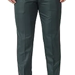 maleno Men's Slub Effect Solid Trouser | Classic Slim Fit Formal Trousers for Men | Slim Fit Trousers for Men-picture-10