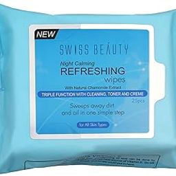 Swiss Beauty Daily Essentials Makeup Remover Cleansing Wet Wipes, Shade- Blue, 25 Pcs-picture-5