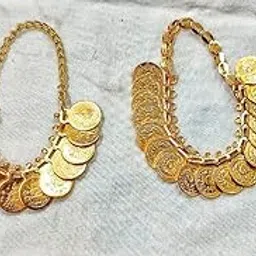 Ginny Coin Golden Metal Mala – for Laddu Gopal, Vishnu Bhagwan ji & All Devi Idol-picture-11