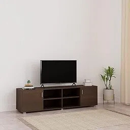 Amazon Brand - Solimo Donkton TV Entertainment Unit with 8 Shelves (Engineered Wood, Acacia Dark)-picture-16