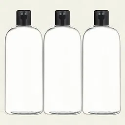 thinqkart select Thinqkart selecty 500ml Empty Clear Round Fliptop Plastic Bottles Refillable Travel Size Cosmetic Travelling Containers Leak Proof Squeeze Bottles for Toiletries,Shampoo (3)-picture-26
