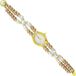 sri jagdamba pearls dealer 2line Combination Pearl Watch for Women-picture-31