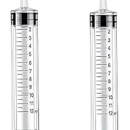 Hand Feeding Syringe with Curve Tip for Birds, Hamsters, Puppys & Kittens (Pack of 2) Transparent (12 ML Curve Tip Syringe) Pack of 2 Syringe-picture-68