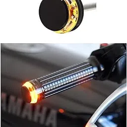 Delhi Traderss Motorcycle Handlebar Turn Signal Grip Bar End Led Plug Strobe Side Indicator Light for-Royal Enfield Classic Chrome-picture-20