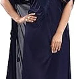 life-tale Women's Satin Nighty with Robe, Adjustable Strap, Long Length-picture-18