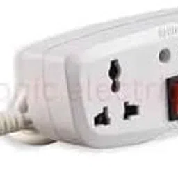 GP power Travel Extension 3 Ways Universal Travel Mate 3 Socket Extension Boards (White, 1.5 m) Best for Travelling Home Office Trains and Hotels with one International 3 pin Socket-picture-37