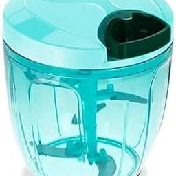 Deyllo Vegetable Round Quick Handy Dori Chopper 1000 ml with 6 Stainless Steel Blade and Whisker Multipurpose Vegetable, Dry Fruit and Onion Speedy Chopper Machine for Kitchen Green-picture-20