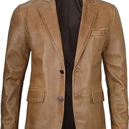 chava Men's Genuine Leather Jacket, Regular Fit, Brown, Stand Collar, Multiple Pockets, Hip Length-picture-52