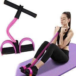 Kohree Pull Reducer Training Bands 4 Tubes Body Trimmer Pedal Exerciser Yoga Crossfit Exercise, Arm Exercise, Tummy Body Building Training Men and Women (Multi) image 1