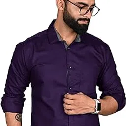 tee projekt Premium Plain Cotton Shirt For Men|Cotton Shirt|Regular Fit Casual Shirt|Solid Shirt|Full Sleeves|Formal Shirt-picture-26