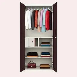 GOMTI-2 Model Premium 2-Door Wardrobe for Home Use| 10-Year Guarantee on Paint and Lock | Powder Coated/Metallic Finish | 36" Width | 2-Way Locker | 8 Pin Hangers | 8 Hanging Hooks-image-51