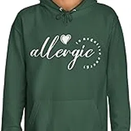 Men's 100% Cotton Fleece Fabric Stylish Sweatshirt, Stretchable Full Sleeves Printed Sweatshirt Comfort Fit, Casual Winterwear for Women and Men Size - S-Green-image-8
