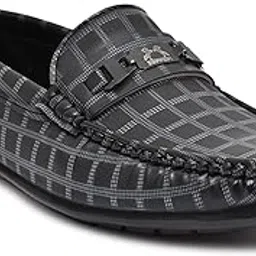 royal cruzz Casual Check Loafers for Men's-picture-46