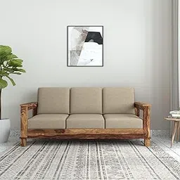 Amazon Brand - Solimo Solid Sheesham Wood Houlton 3 Seater Sofa Wooden Sofa Furniture for Living Room Home (Natural Finish)-image-81