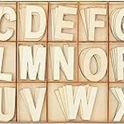53ARTS 2 in Wooden Letters with Storage Tray for Crafts, Wood Alphabet ABCs for Learning, Wall Decor(130 pcs)-picture-44