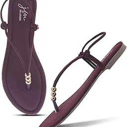 jm looks Women's Flat Sandals Open Toe Dressy Summer Beach Sandal Beades Detail Slip-On Sandal-picture-38