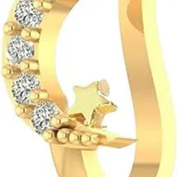 vama FASHIONS Gold Plated Moon Star Clip on Without Piercing Nose Pin Pressing Type Noserings for Women & Girls-picture-22