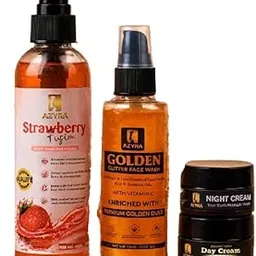 AZYRA Skincare Combo – Body Wash 200ml, Face Wash 100ml & Day & Night Cream Set-picture-14