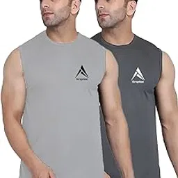 Stylish Men Cotton Casual Gym Vest (Pack of 2)-image-93