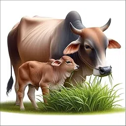 Luxe Decore Cow & Its Baby Vinyl Wall Sticker for Kids Room, Bedroom, Living Room, (Size - 50 Cm X 60 Cm)-picture-63