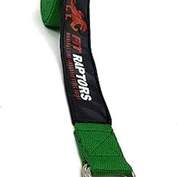 FitRaptors Yoga Belt/Strap (8feet) for Stretching Yoga Pilates Physical Therapy gym workout and to relax muscle soreness with Extra Safe Adjustable D Ring Buckle (Green)-image-75