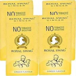 ROYAL SWAG Natural Herbal Cigarettes Ginger Flavour(40 Sticks) Ayurvedic Herbs Clove, Tulsi, and More Additives and Chemicals 100% Tobacco-Free and Nicotine-Free-image-61