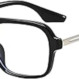 HUVORA Retro 70's Square Aviator Double Bridge Computer Glasses for Men Women | Anti Blue Light Zero Power | Stylish Anti Glare Branded Specs | Blocks Harmful Blue Rays-image-16
