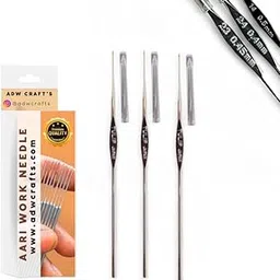 Tulip Needle Combo Pack – Sizes 14, 23, 24 – Premium Needles for Aari, Beads, Zardoshi & Thread Embroidery – Professional Craft Kit for Hand Embroidery & DIY Projects-image-14