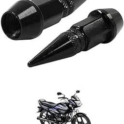 LOVMOTO Universal Spiked Valve Caps,Aluminum Alloy Dustproof and Waterproof Tire Valve Stem Caps, Suitable for Cars, Trucks and Motorcycles (2PCS Black) Comfortable with Splen-dor N-XG-picture-18