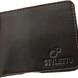 styletto STYLETTOMen's Leather Bifold Wallet, Black, Handcrafted with Contrast Stitching-picture-42