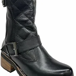 shoe bazar Men's Black Leather Boots-picture-50