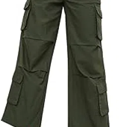 max Women Solid Cargo Trousers image 1