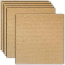 TOWNBUS - 8"x8" | 5 Nos of 3ply Corrugated Flat Cardboard sheets for DIY projects, School projects, Arts & Crafts work|kraft brown-image-42