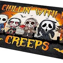 JAZZY PEARLS® Horror Movie Door Mat Non Slip Doormat for Bathroom Office Outdoor Style B-picture-15