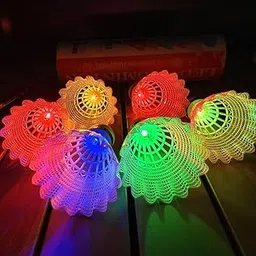 LED Shuttlecock Badminton Birdies, Shuttlecock Dark Night Nylon Glow Glow Birdies Lighting for Outdoor Indoor Sport Activities (6Packs) (Multi Color)-picture-14
