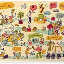 100yellow® Mouse Pad with Cartoon Design for Work from Home, Office Suitable for Laptop & Computer|Anti-Slip|Non Slip|Rubber Base|Multicolor|Size : (19.5X 21cm)-picture-50