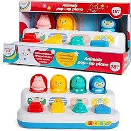Shooting Star Animal Pop Up Piano, 18M+, Multicolour-image-12