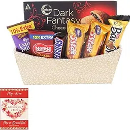 SFU E Com Gorgeous Chocolate Gift Hamper | Valentine Chocolate With Love Greeting Card | Valentine Chocolate Hamper | 264-picture-10