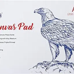 FIS® Canvas Pad, A4 Size(210x297mm), 280Gsm Thick, Cotton, Acrylic Gesso Triple Primed, 10 Sheets Per Pad-FSSKCSA410S-309-image-0