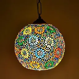 Circular Hanging Lights, Multicolour(Glass)-picture-32