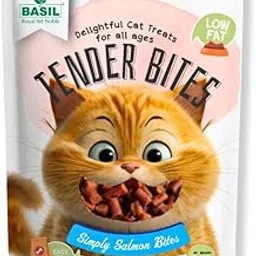 Basil Tender Bites - Simply Salmon Bites - Healthy Cat Treat | 50g Pack | High Protein Rich Snack for Cats & Kittens-picture-26