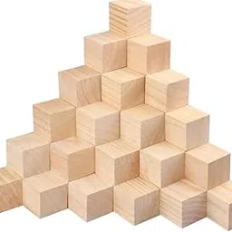T one woods Wooden Block Cubes for Crafts DIY Project, 24 Pieces (1 Inch)-picture-68