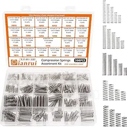 Dianrui 300PCS Compression Springs Assortment Kit 23 Different Sizes Mini Spring Stainless Steel Mechanical Small Springs for DIY Repair Project-picture-23