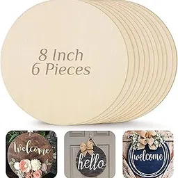 8 Inch Round Plain MDF Board for Lippan Art - Wood Circles Cutouts for Painting, Lippan, Resin, Mandala, DIY Wall Clock Making - Ideal Gift for Home Decoration (6 Pieces)-picture-26